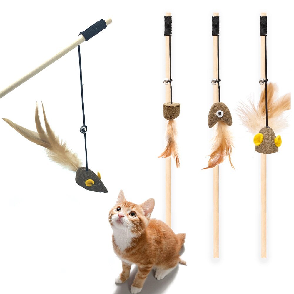 Mouse feather funny cat toy