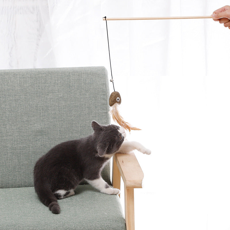 Mouse feather funny cat toy